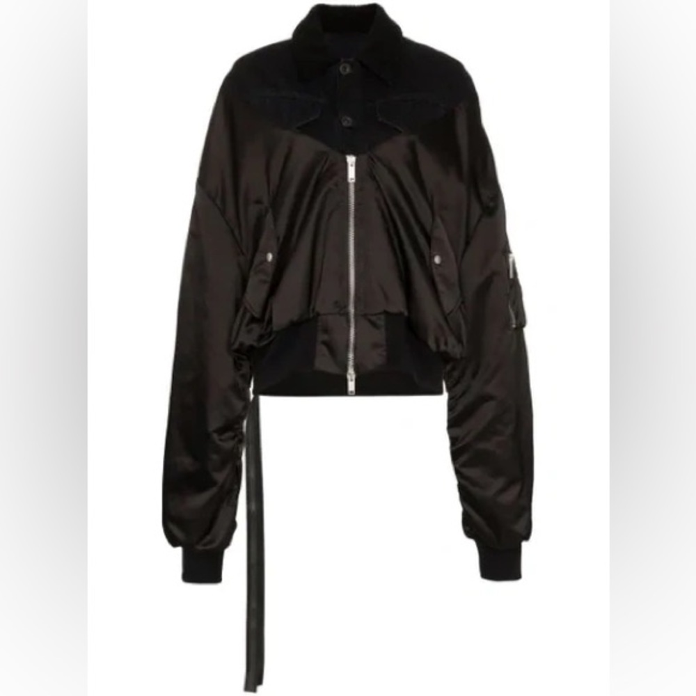✨ BEN TAVERNITI UNRAVEL PROJECT Shearling Bomber Jacker Black 36  ✨